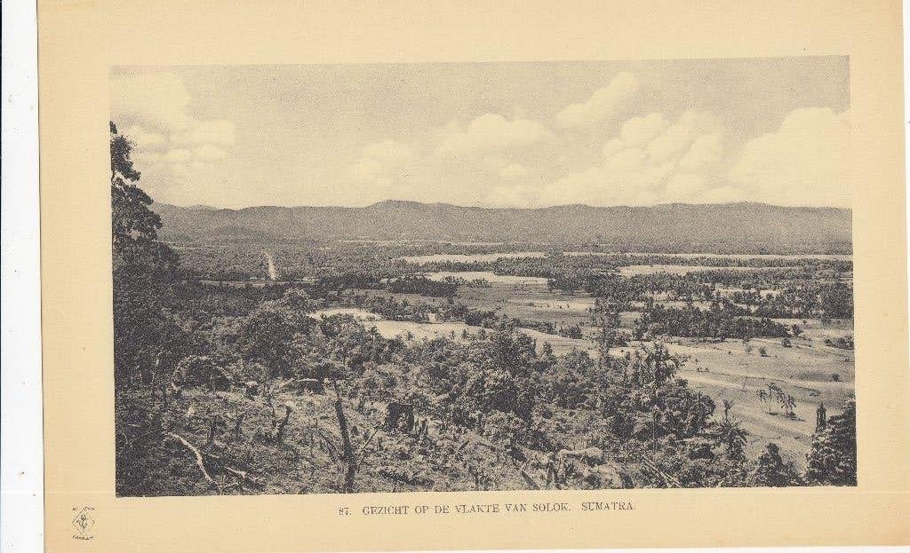 Originele Fotogravure 1910 - Solok, Sumatra, Indonesië, Zo goed als nieuw, Voor 1940, Prent, Buitenland