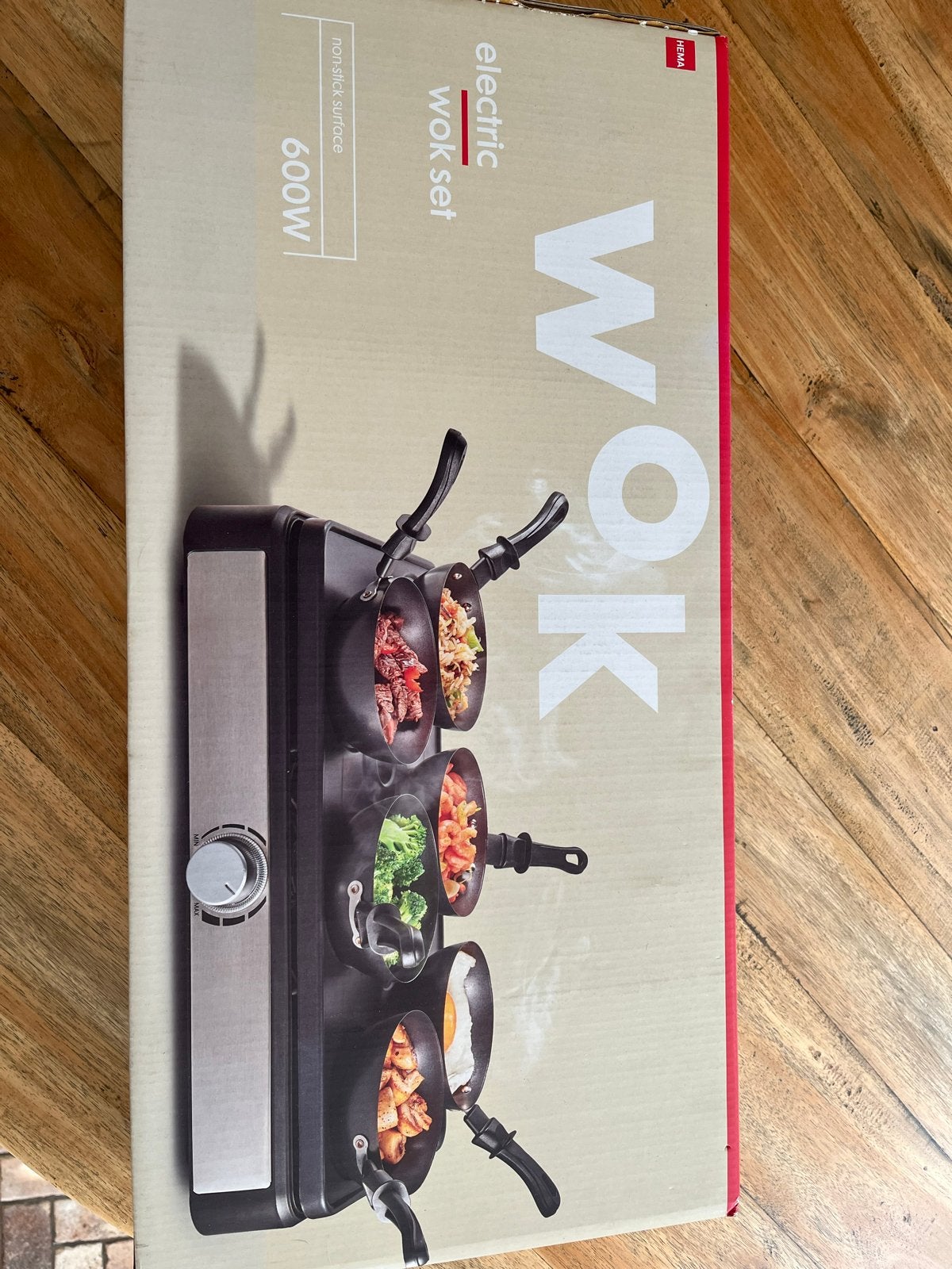 Hema Elektrische Wokset 600W - Nieuw in Doos, Ophalen, Overige typen, Nieuw, Zwart