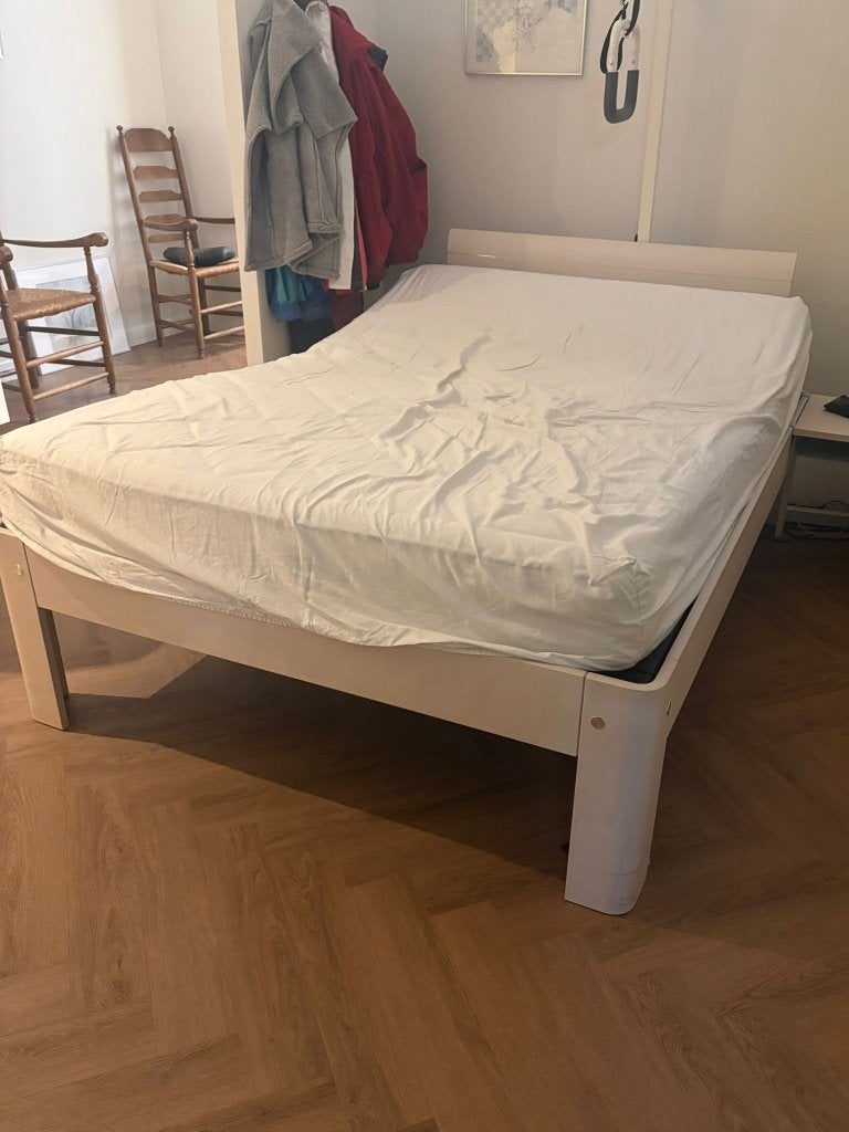 Auping Auronde seniorenbed 140x210x48 met motor (elektrisch), Ophalen, Tweepersoons, 140 cm, Modern