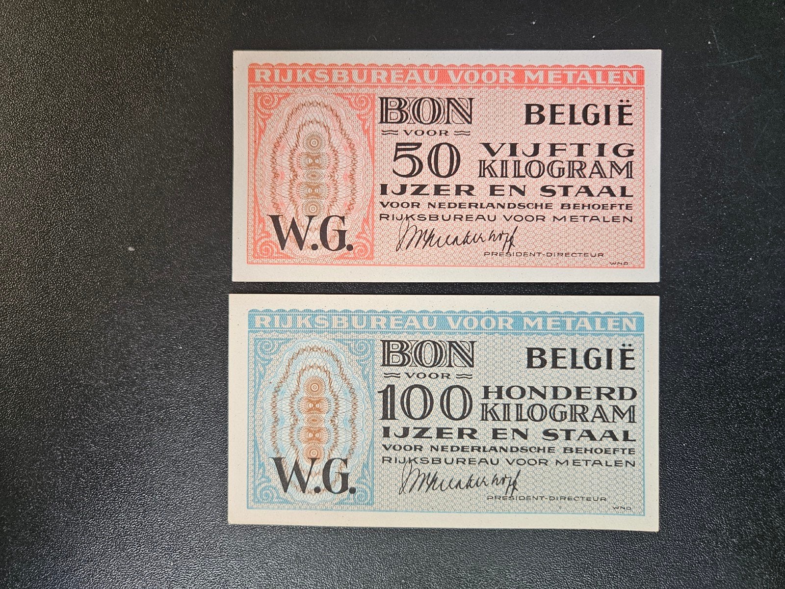 België IJzer en staalbonnen voor Nederlandsche behoefte, Verzenden, België, Setje