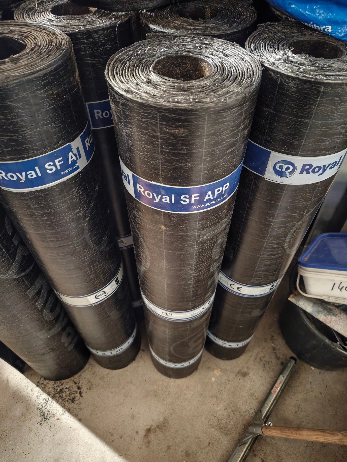 5 rollen Royal SF APP dakleer 7x1m, Ophalen, Overige materialen, Zwart, Nieuw