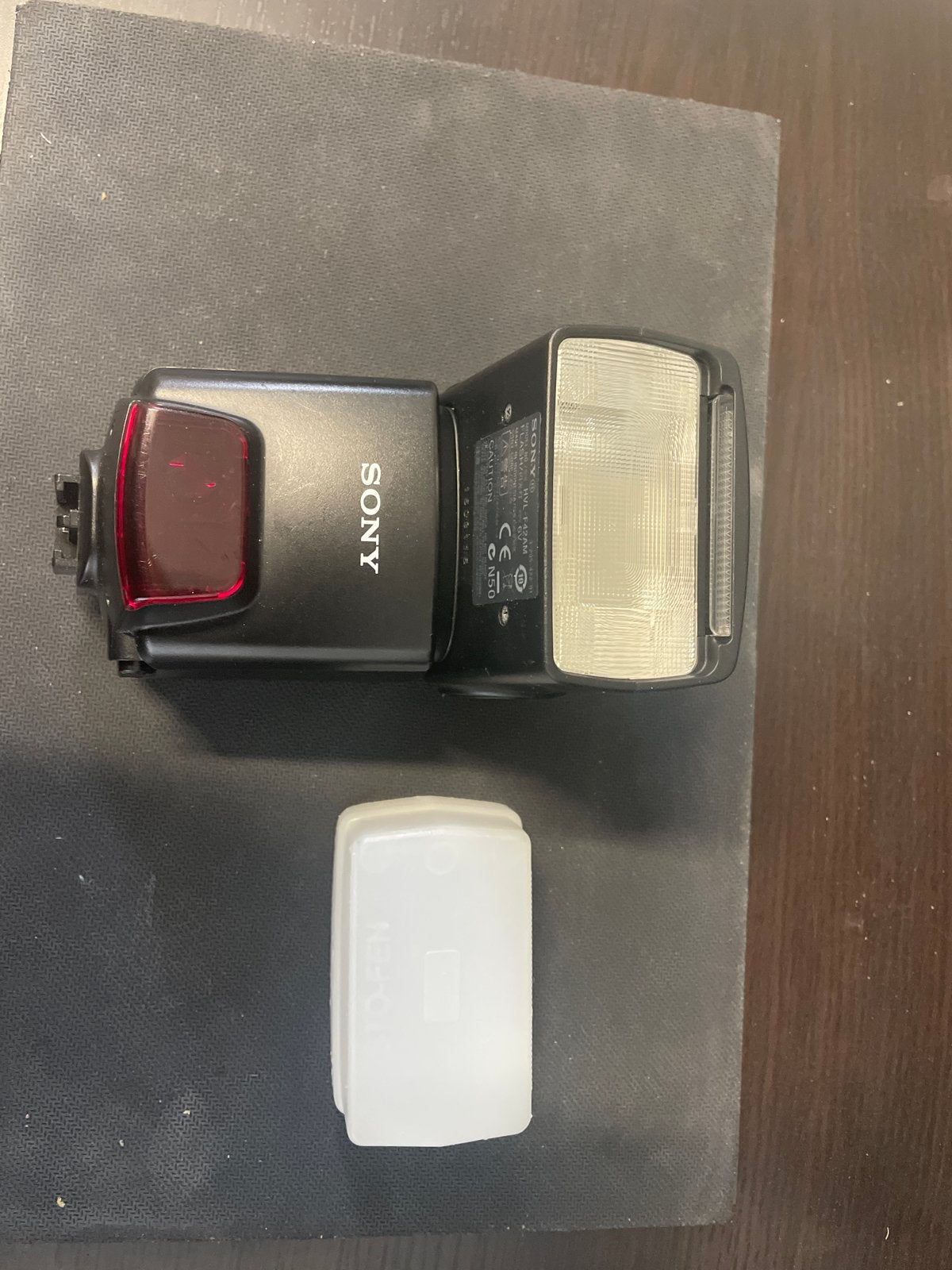 Sony HVL-F43AM Externe Flitser voor Sony Alpha Camera's, Diffuser, Externe flitser, Ophalen of Verzenden, Zo goed als nieuw