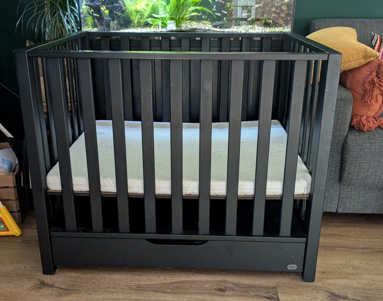 Mat zwarte TWF box, Kinderen en Baby's, Ophalen, Gebruikt, Rechthoekig, In hoogte verstelbaar