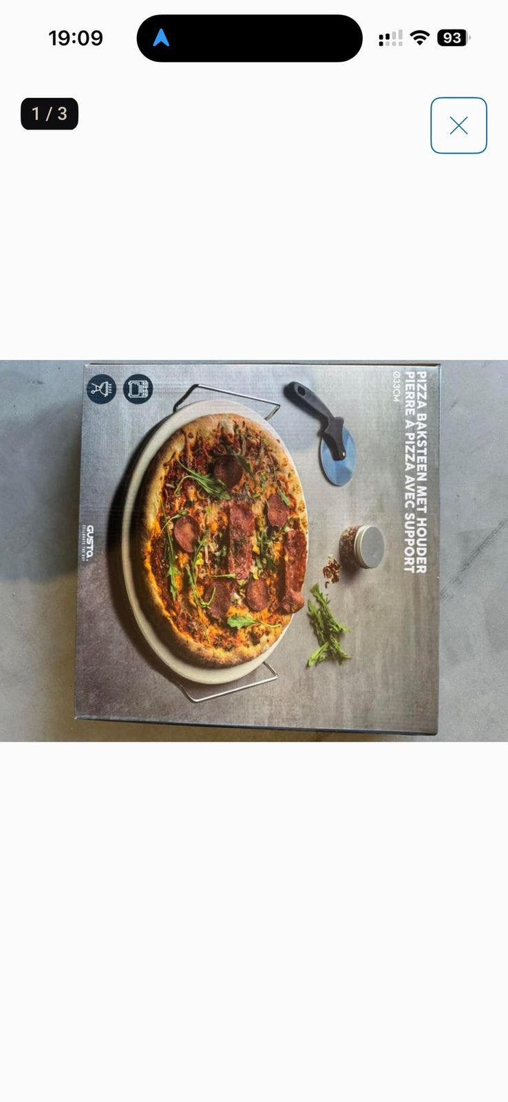 Nieuwe gusta pizza steen voor bv bbq, Ophalen of Verzenden, Nieuw