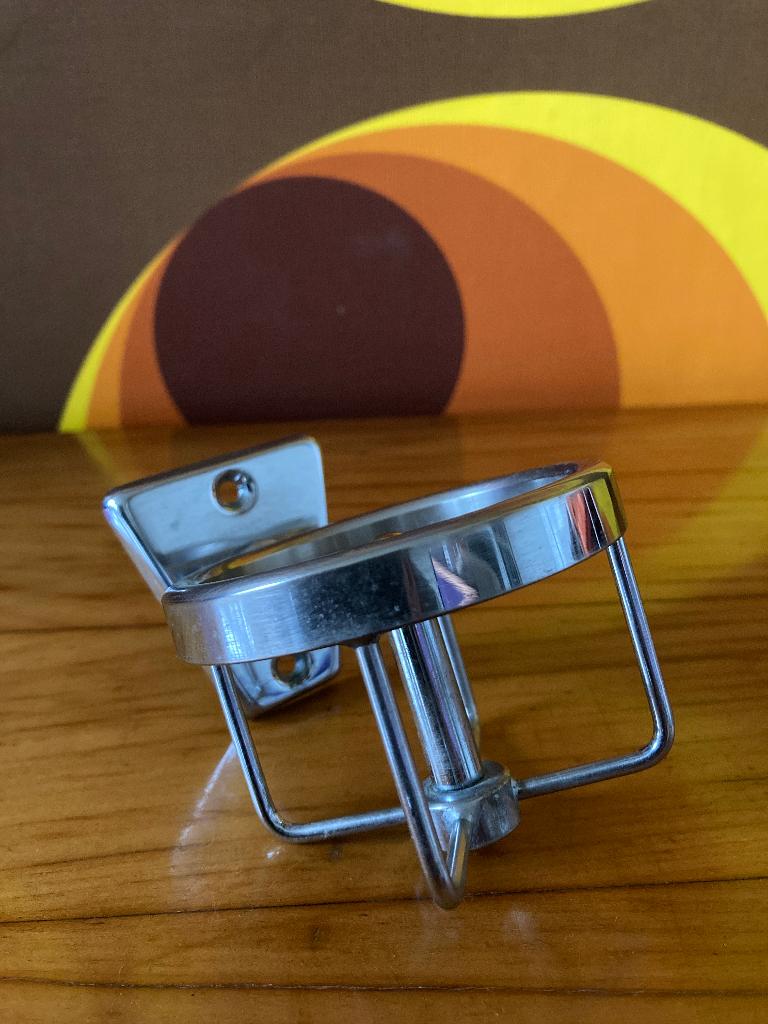 Vintage begin jaren 70 rvs tandenborstelhouder 70's, Antiek en Kunst, Ophalen of Verzenden