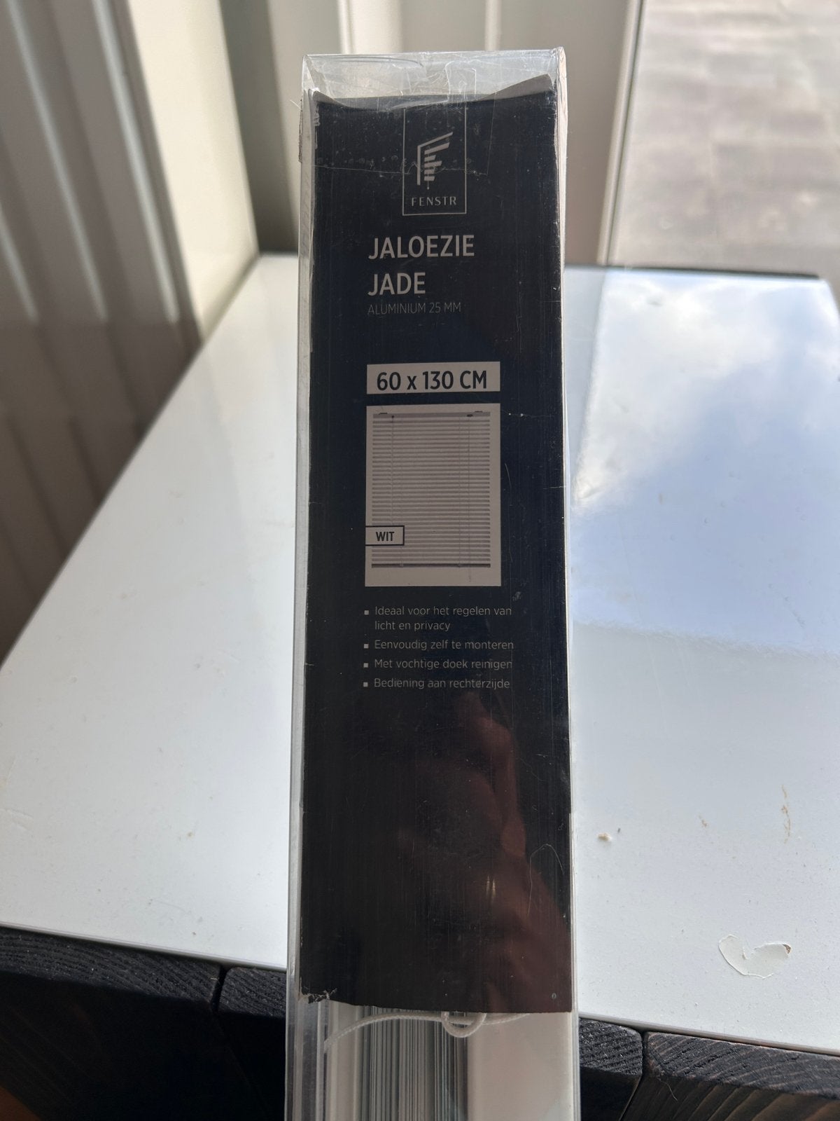 Fenstr Jaloezie Jade Aluminium Wit 60x130 cm, Ophalen of Verzenden, Nieuw, Wit