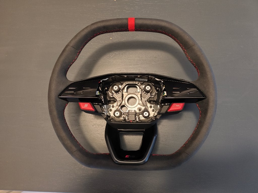 Audi RS Alcantara Stuur Rood Stiksel Schakelpeddels, Ophalen of Verzenden, Nieuw, Audi