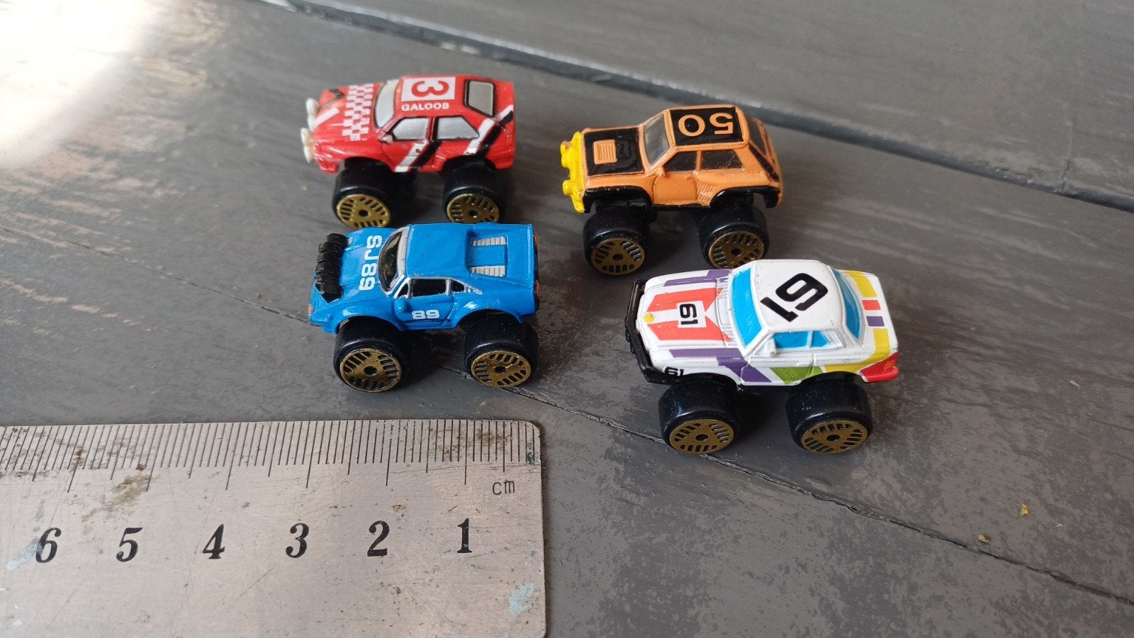 Set van 4 vintage mini-auto's uit de jaren '80, Ophalen of Verzenden, Gebruikt