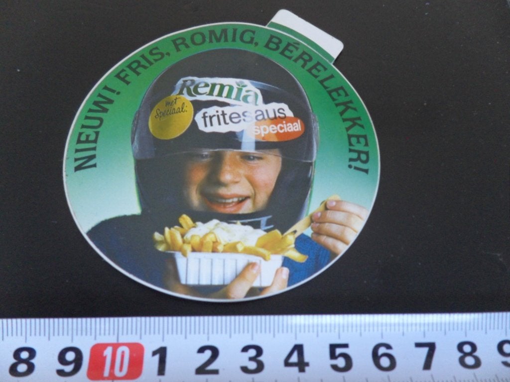 sticker REMIA Fritesaus speciaal  *, Ophalen of Verzenden, Zo goed als nieuw