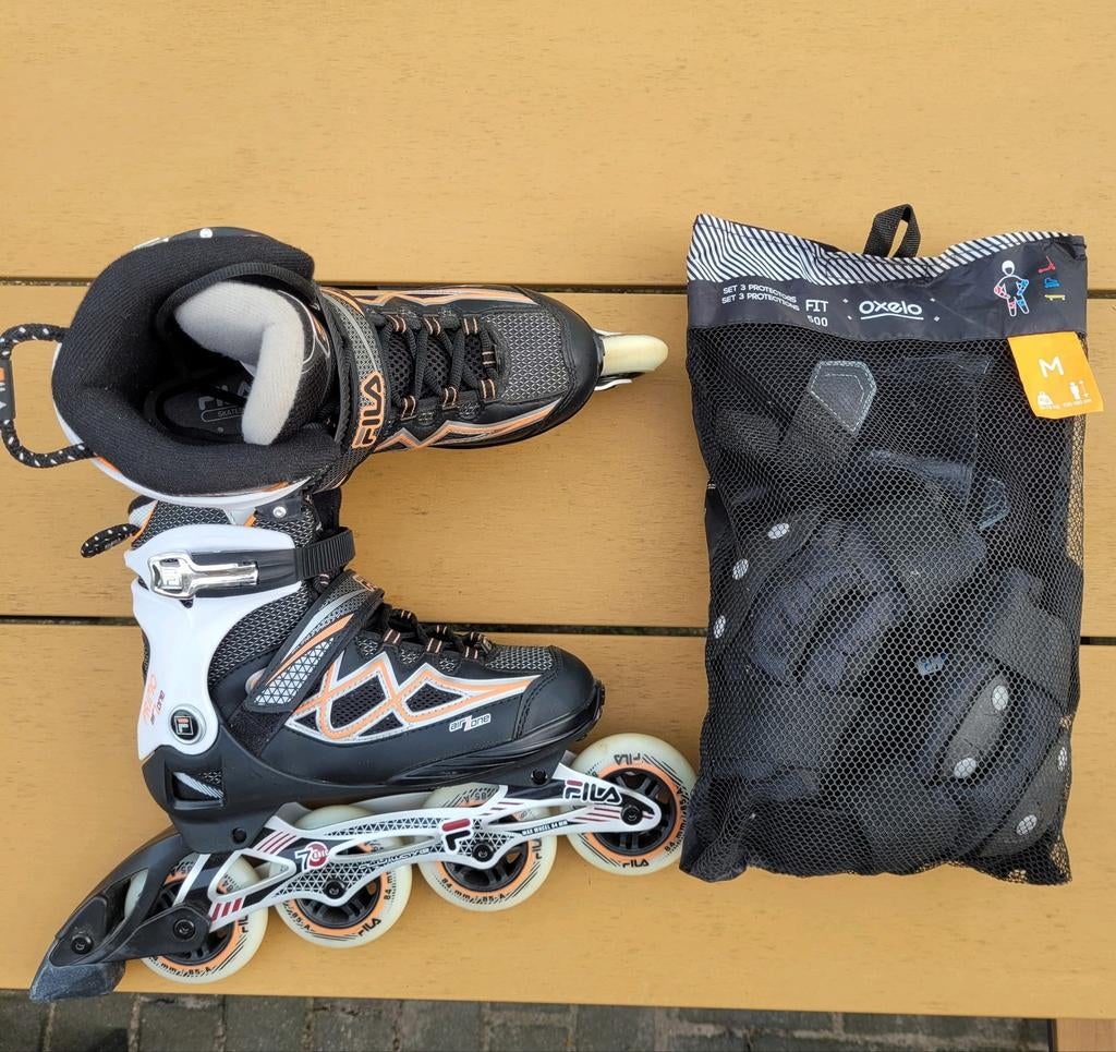 Skeelers, Fila Primo Air zone maat 37 met beschermingsset, Sport en Fitness, Skeelers, Ophalen, Zo goed als nieuw