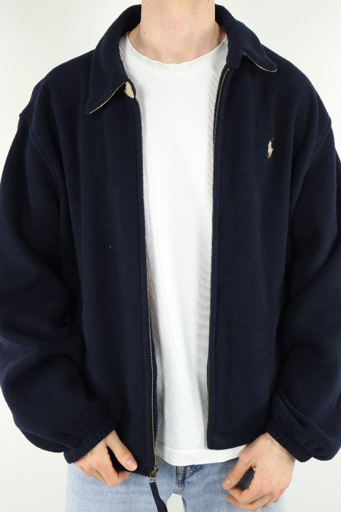 Ralph Lauren teddy jas - L/XL, Blauw, Ralph Lauren, Maat 56/58 (XL), Ophalen of Verzenden