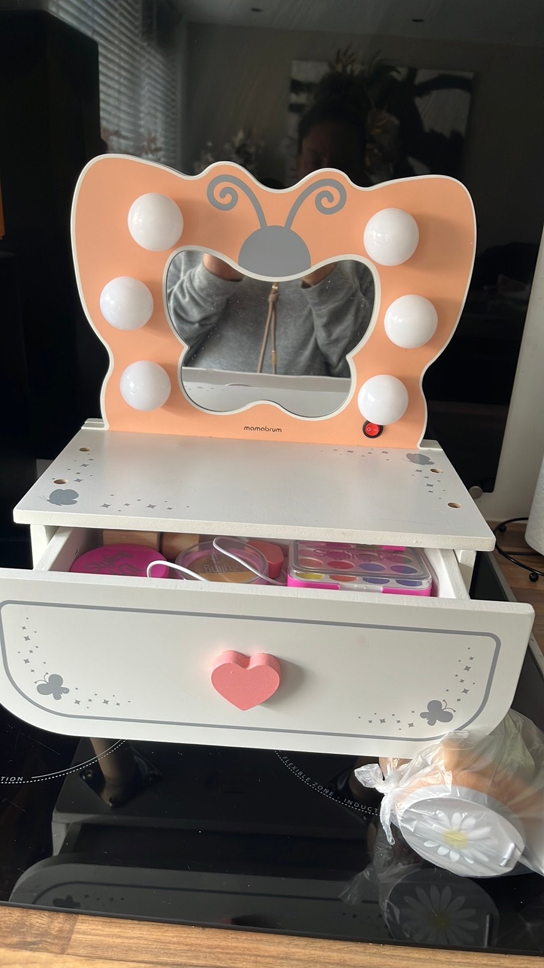 Make up tafel met licht, Huis en Inrichting, Ophalen, Zo goed als nieuw, 50 tot 100 cm, Minder dan 100 cm