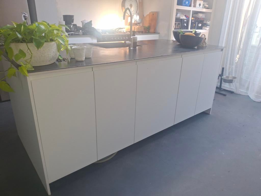 Spoeleiland stalen blad., Huis en Inrichting, Keuken | Keukenelementen, Ophalen, Gebruikt, 25 tot 50 cm, Minder dan 100 cm