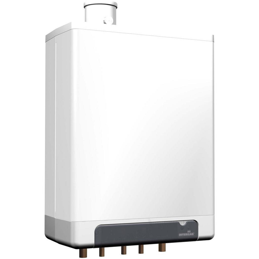 Intergas Kombi Kompakt HRE 36/30 CV-ketel, Ophalen, 30 tot 80 cm, Gebruikt, Hoog rendement (Hr)