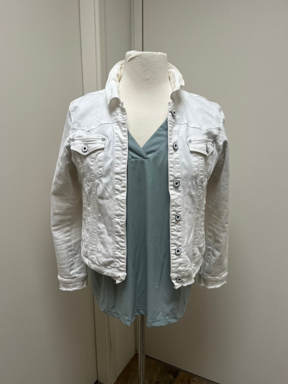 Expresso dames spijkerjas wit maat 44 – stretch denim, Ophalen of Verzenden, Zo goed als nieuw, Maat 42/44 (L), Wit