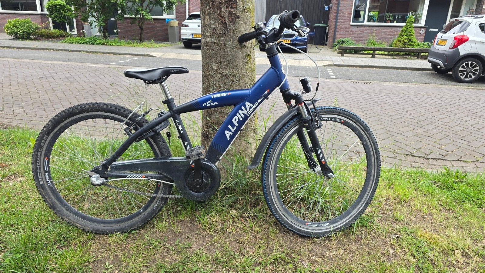 Alpina fiets - Blauw - Gebruikt - 24 inch (6-9 jaar), Fietsen en Brommers, Fietsen | Heren | Sportfietsen en Toerfietsen, Minder dan 10 versnellingen