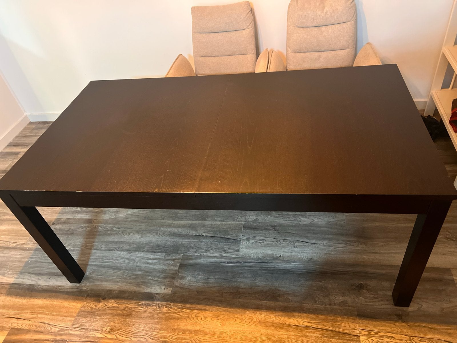 Uitschuifbare eettafel + salon tafel zwart, Huis en Inrichting, Ophalen, Gebruikt, 100 tot 150 cm, 50 tot 100 cm
