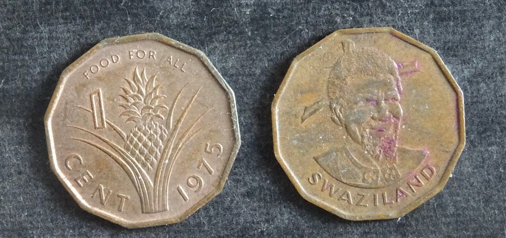 Munten Swaziland, Postzegels en Munten, Ophalen of Verzenden, Overige landen