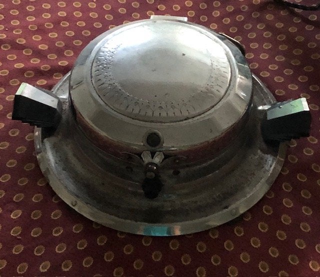 Vintage wafelijzer electrisch art deco chroom USA, Ophalen of Verzenden