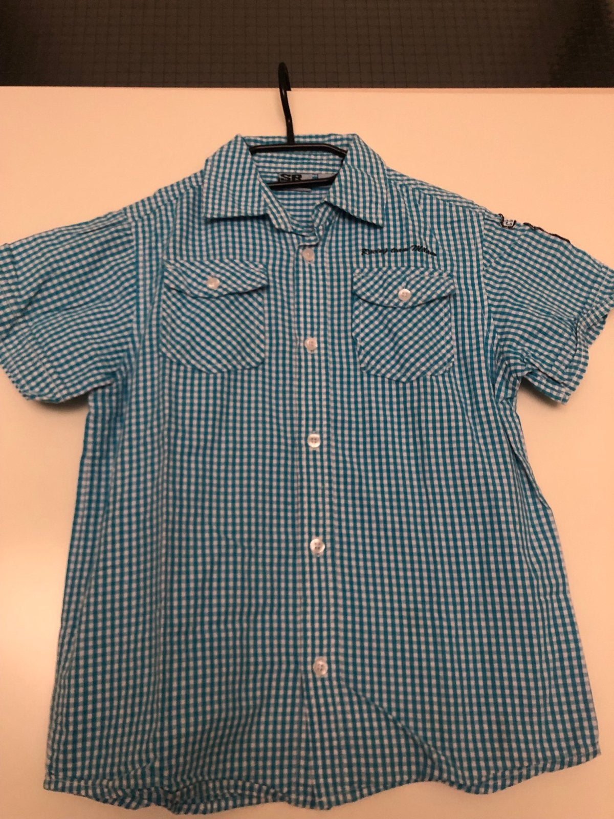 Scamps & Boys geruit overhemd maat 128, Ophalen of Verzenden, Zo goed als nieuw, Jongen, Overhemd of Blouse