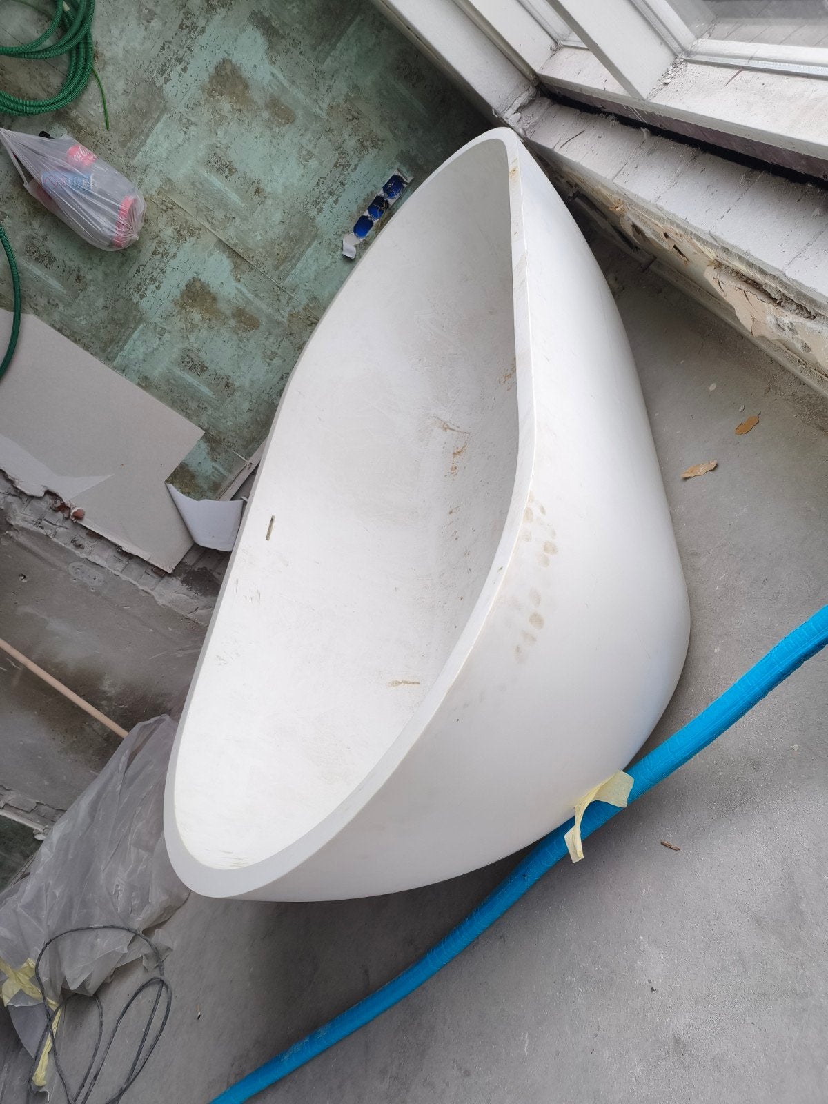Luxe vrijstaand bad Solid Surface / Mineralguss (Mat wit), Doe-het-zelf en Verbouw, Ophalen, Gebruikt, Bad