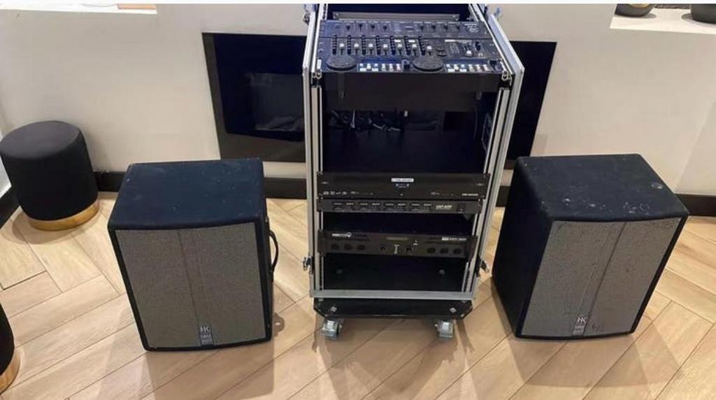 Complete DJ Set met HK Audio Luidsprekers en Flightcase, Ophalen, Gebruikt, Audio