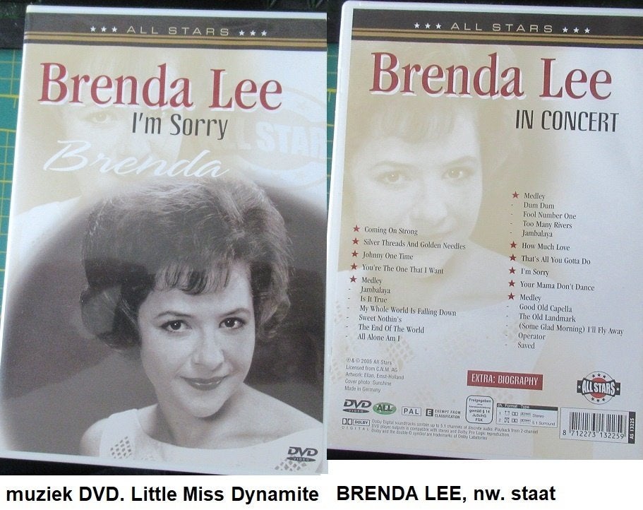 BRENDA LEE, little miss dynamite, DVD, Alle leeftijden, Ophalen of Verzenden, Zo goed als nieuw