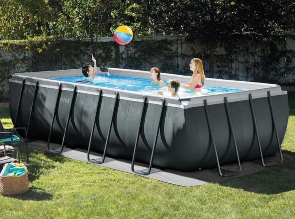 Intex zwembad 5,5 x 2,7 x 1,32m, Gebruikt, 200 tot 300 cm, Rechthoekig, Ophalen