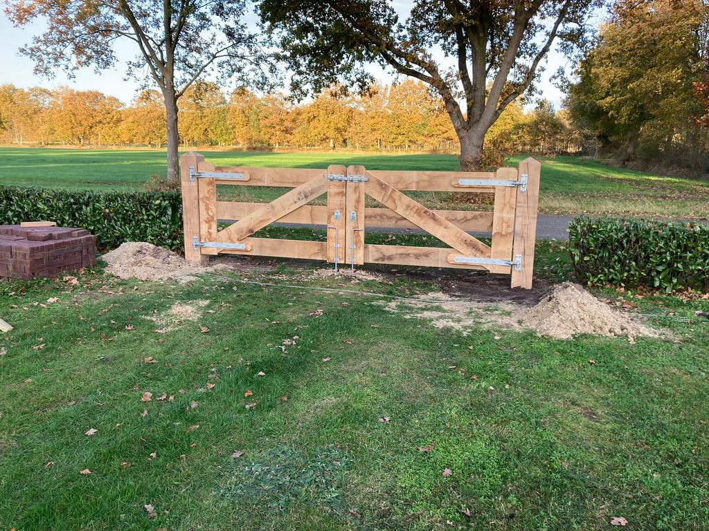 Poort tuinhek Boerenlandhek oprit erfscheiding natuurlijk, Tuin en Terras, Met poort, Gerard Krale, Nieuw, Ophalen of Verzenden