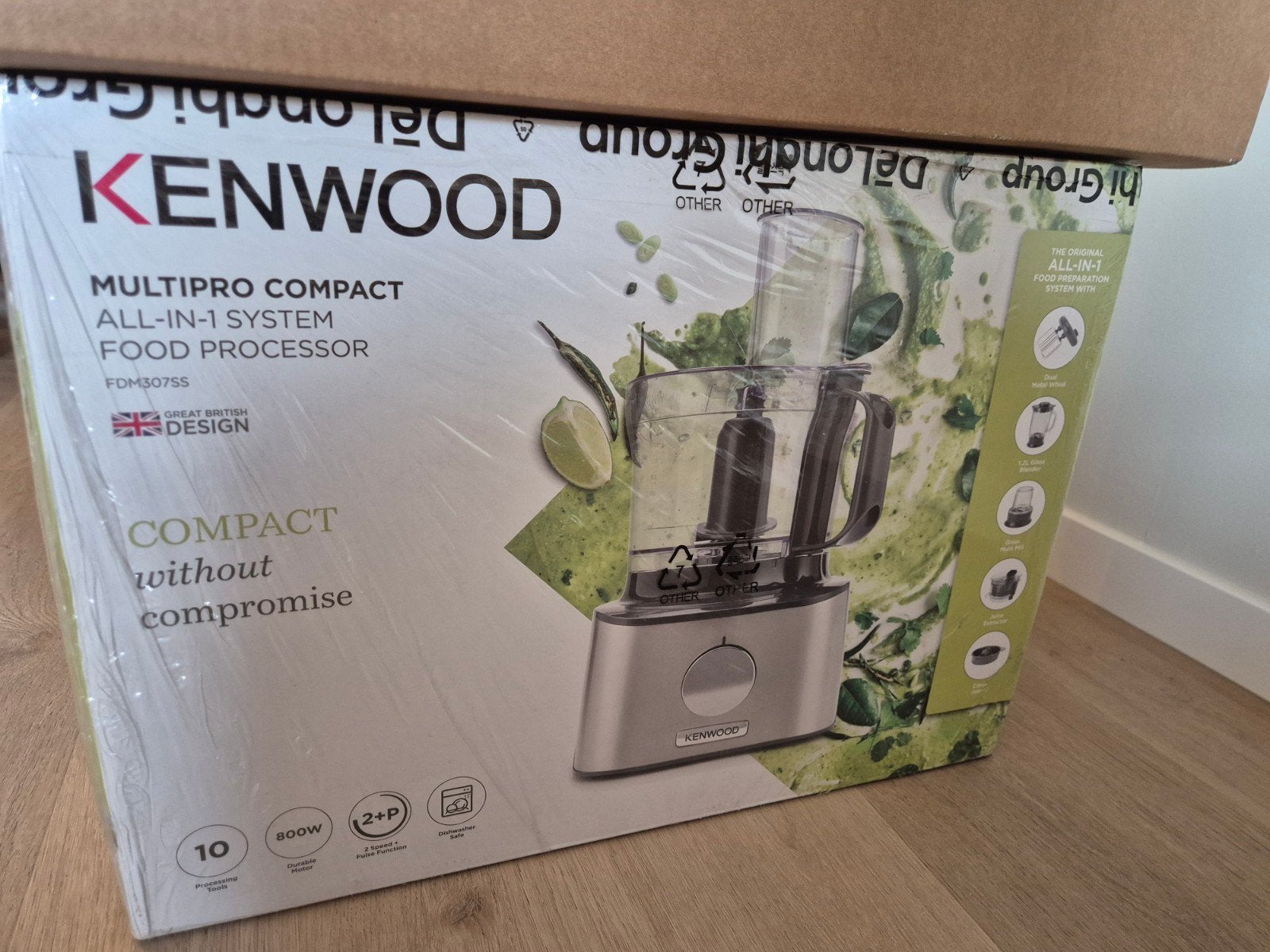 Nieuwe Kenwood Multipro Compact All-in-1 Foodprocessor, Witgoed en Apparatuur, Keukenmixers, 2 tot 3 liter, Ophalen, Nieuw, 2 snelheden