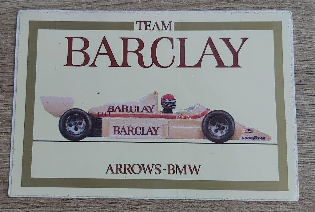 Vintage Sticker TEAM BARCLAY ARROWS - BMW., Ophalen of Verzenden, Zo goed als nieuw, Sport