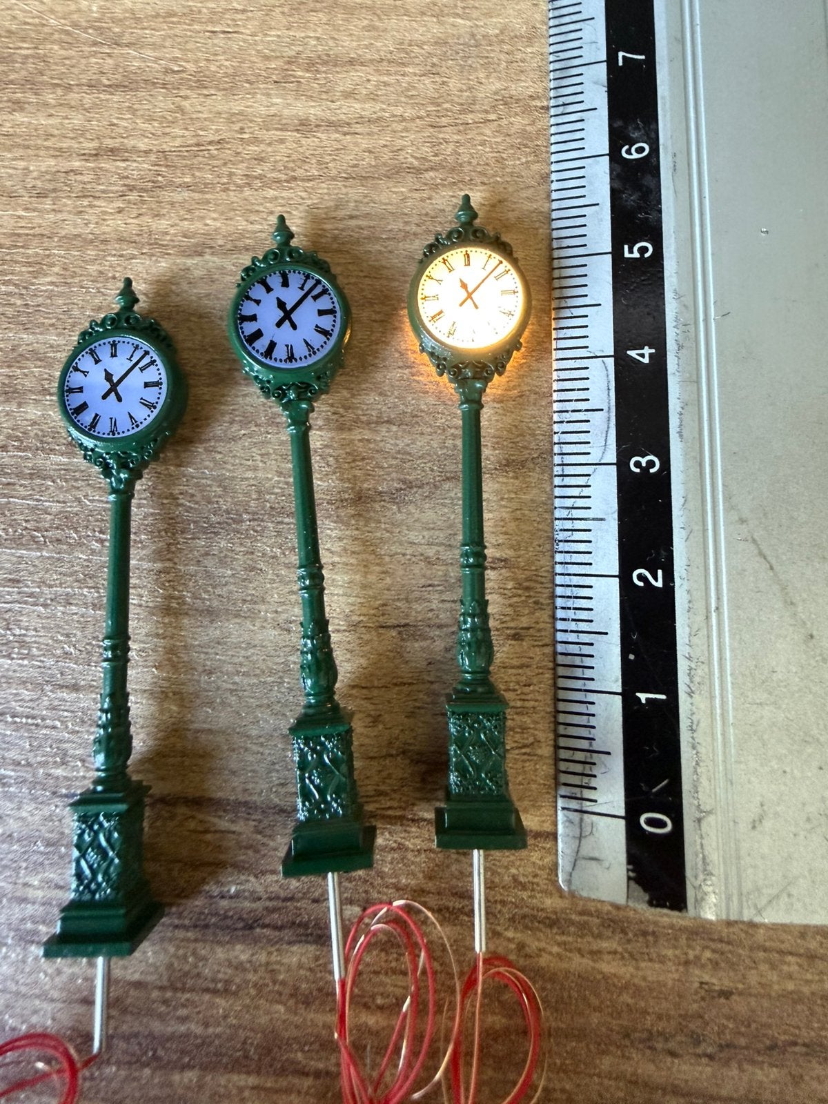 Modelbouw klokken | H0 | 5,6cm | 3stk, Overige merken, Gelijkstroom, Verzenden, Overige typen