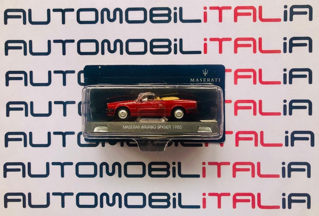 Maserati Biturbo Spyder 1985 rosso Grani nr. 21 schaal 1:43, Hobby en Vrije tijd, Ophalen of Verzenden, Nieuw, Auto, Overige merken