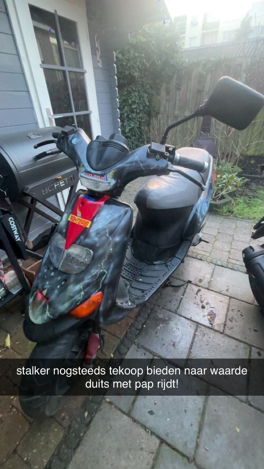 gilera stalker DD 50cc duits met pap, Fietsen en Brommers, Snorfietsen en Snorscooters, Tweetakt, Gebruikt, Ophalen of Verzenden