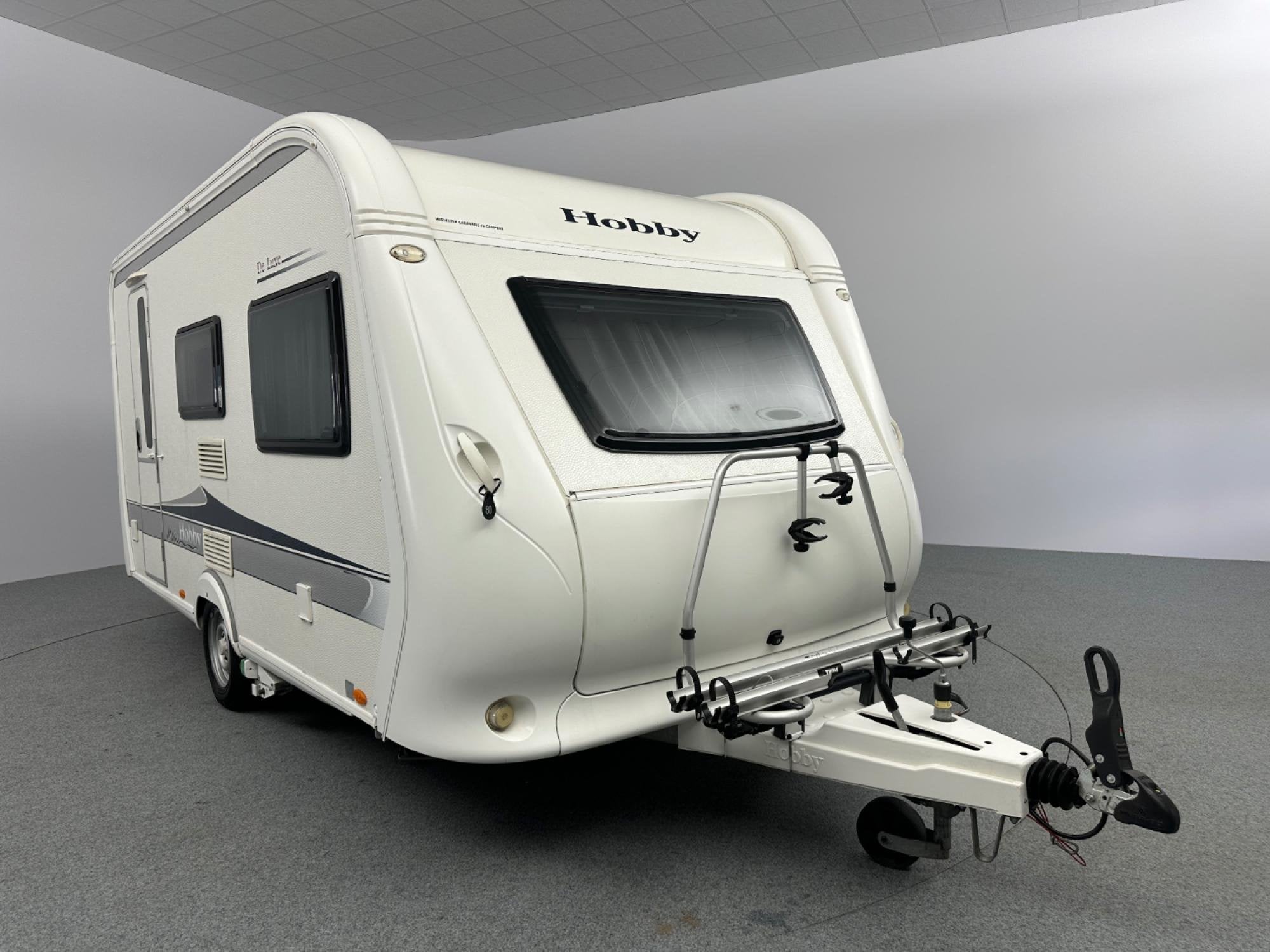 Hobby De Luxe 440 SF Mover Luifel Fietsendrager, Caravans en Kamperen, Vast bed, Hordeur, Hobby, Bedrijf