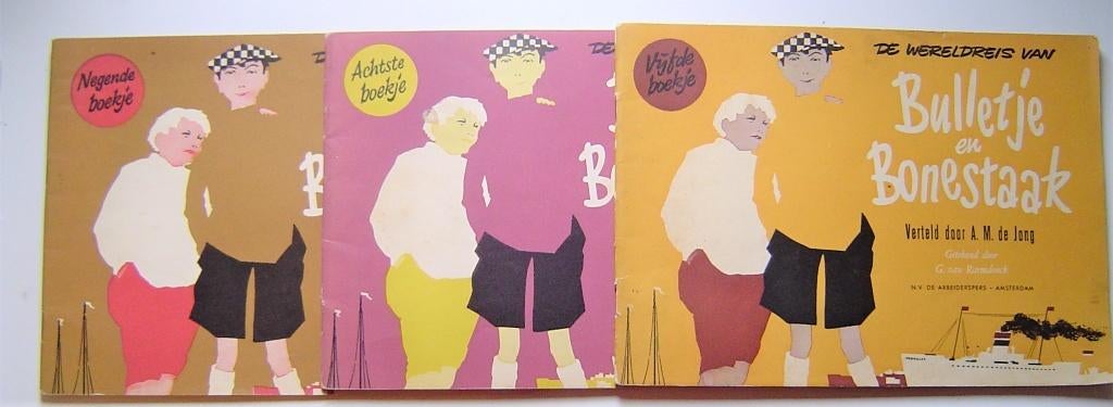 3 stripboeken Bulletje en Bonestaak  van  1955 -1960, Meerdere stripboeken, Ophalen of Verzenden, Gelezen