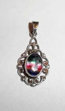 Hanger Zilver Rijnkiezel Markasiet, Overige voorstellingen, Ophalen of Verzenden, Zo goed als nieuw, Zilver