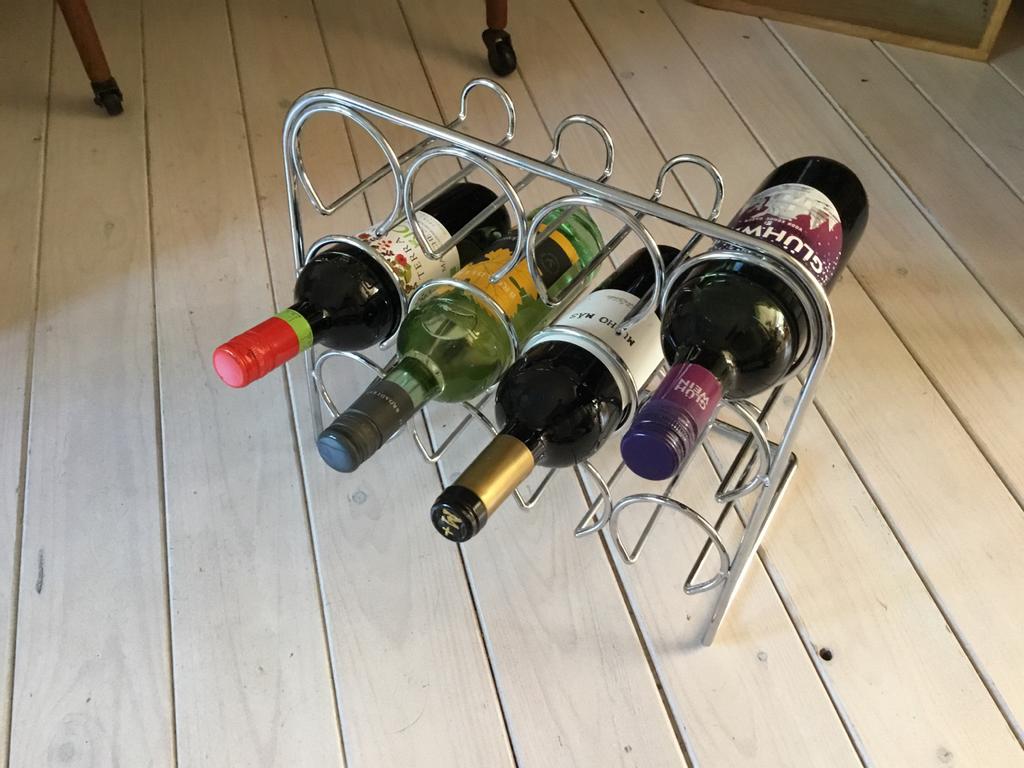 Mooi Design wijnrek. Zwaar chromen draad staal, Ophalen of Verzenden