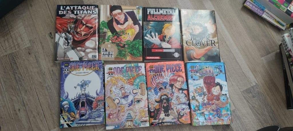 Manga franstalig One Piece, attack on titan, fullmetal, Meerdere comics, Ophalen of Verzenden, Zo goed als nieuw, Japan (Manga)