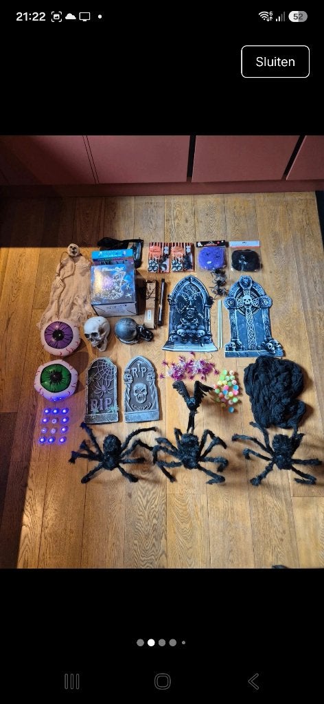 Halloween DEKO t.w.v. €175,-, Ophalen of Verzenden, Gebruikt, Feestartikel, Halloween of Griezel