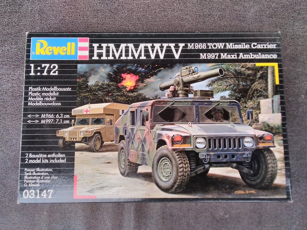 Revell HMMWV M966 M997 Modelbouwkit 1:72, Gebruikt, 1:50 of kleiner, Revell, Overige typen