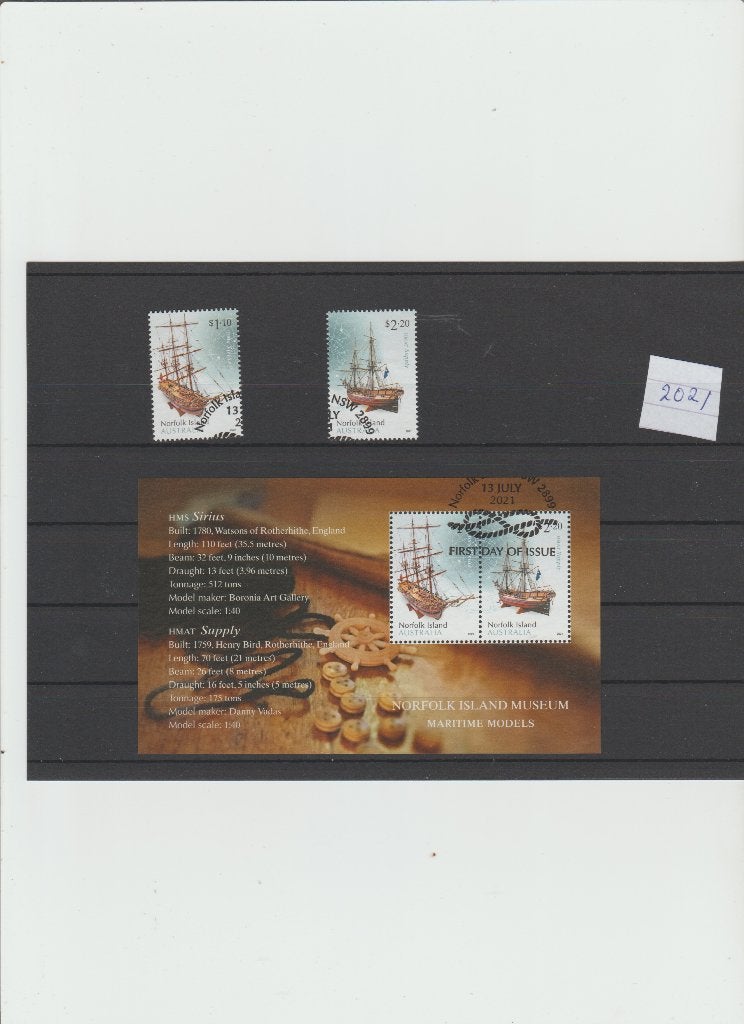 Norfolk Island Postzegels - HMS Sirius & HMAT Supply, Postzegels en Munten, Ophalen of Verzenden, Gestempeld