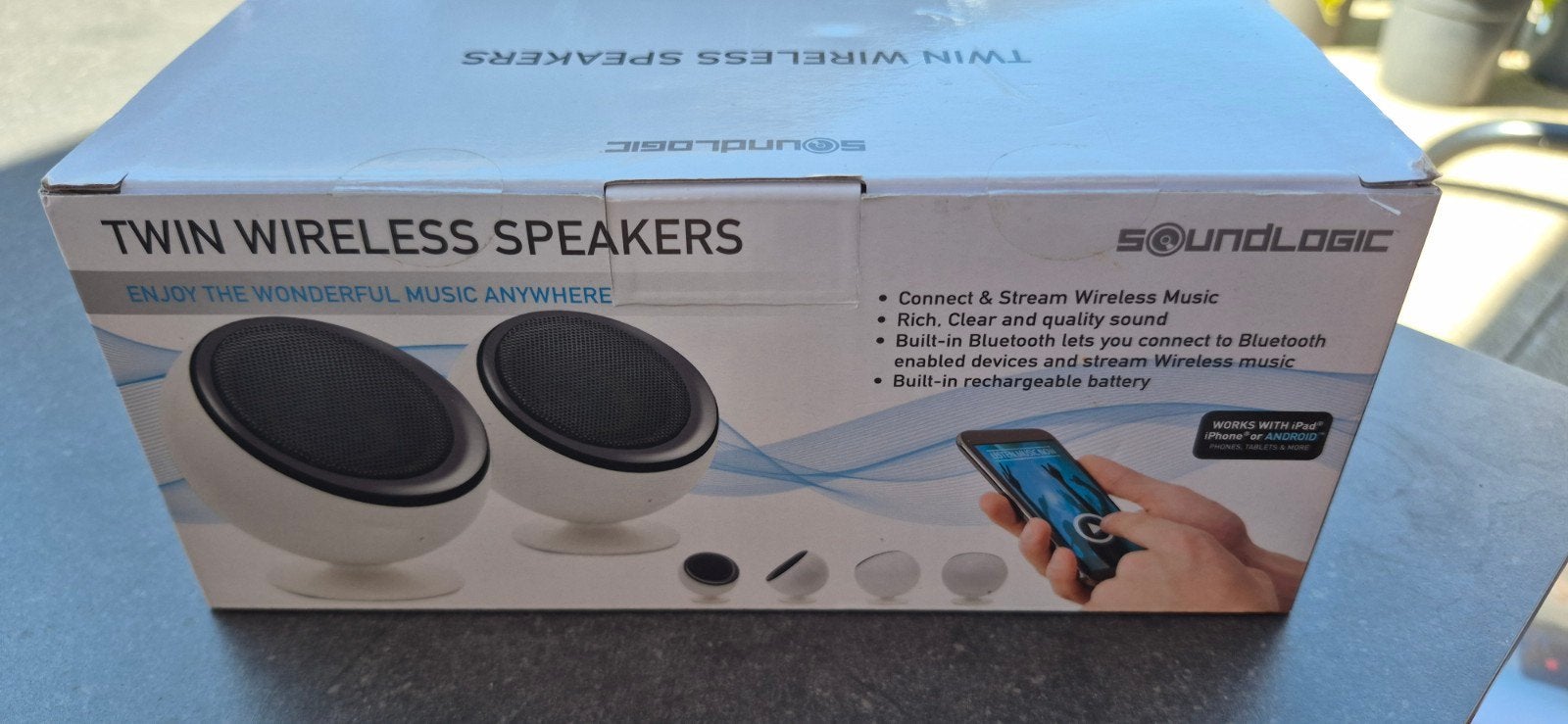 Twee draadloze speakers soundlogic, Audio, Tv en Foto, Luidsprekers, Overige merken, Overige typen, Nieuw, Ophalen of Verzenden