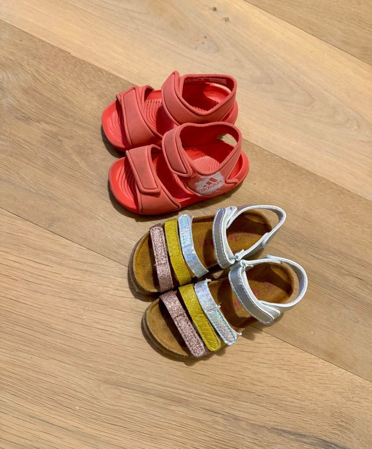 Develab sandalen met leren zool + Adidas waterschoenen 22 🌸, Ophalen, Gebruikt, Meisje, Schoenen
