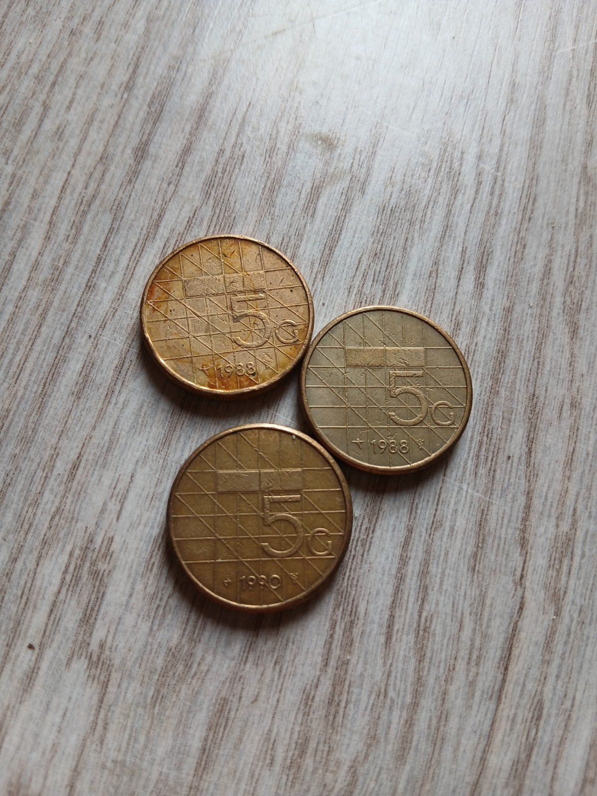 Set van 3 Nederlandse 5 gulden munten (Beatrix), Ophalen of Verzenden, Koningin Beatrix, 5 gulden, Setje
