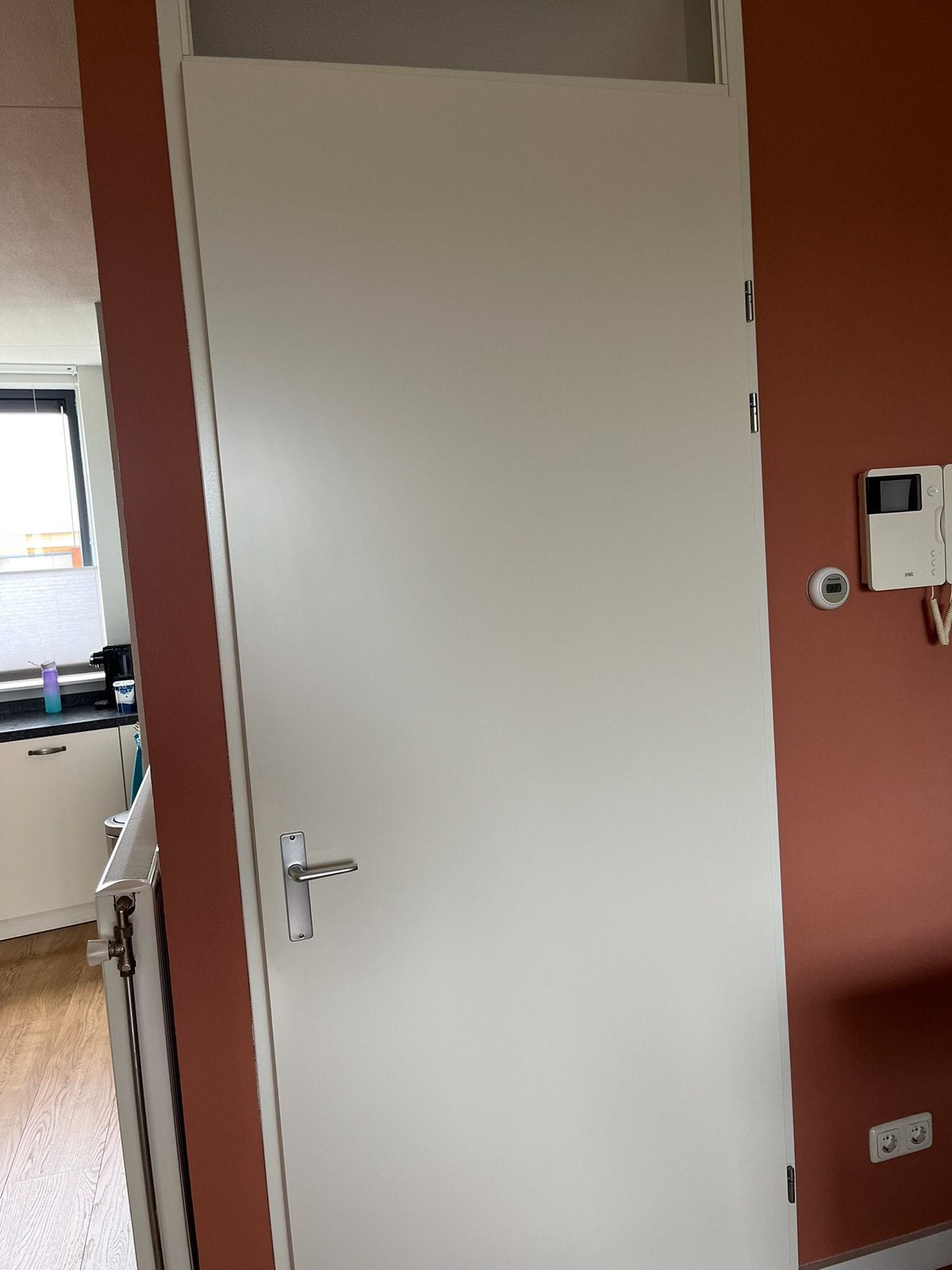 Witte opdekdeur, Doe-het-zelf en Verbouw, Ophalen, 80 tot 100 cm, 215 cm of meer, Binnendeur