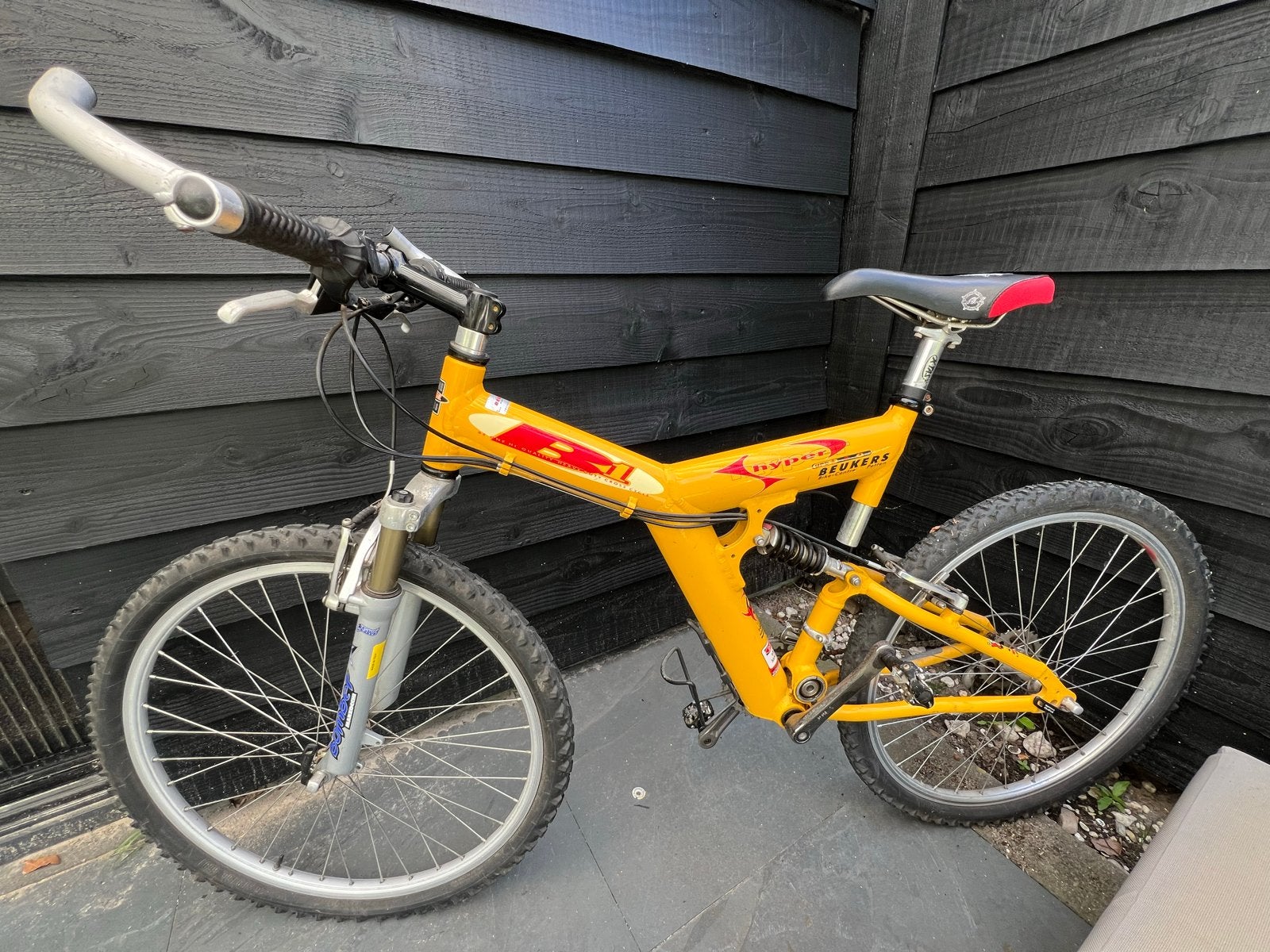 B1 Mountainbike - Full Suspension - Geel, Fietsen en Brommers, Fietsen | Mountainbikes en ATB, Gebruikt, 53 tot 57 cm, Ophalen