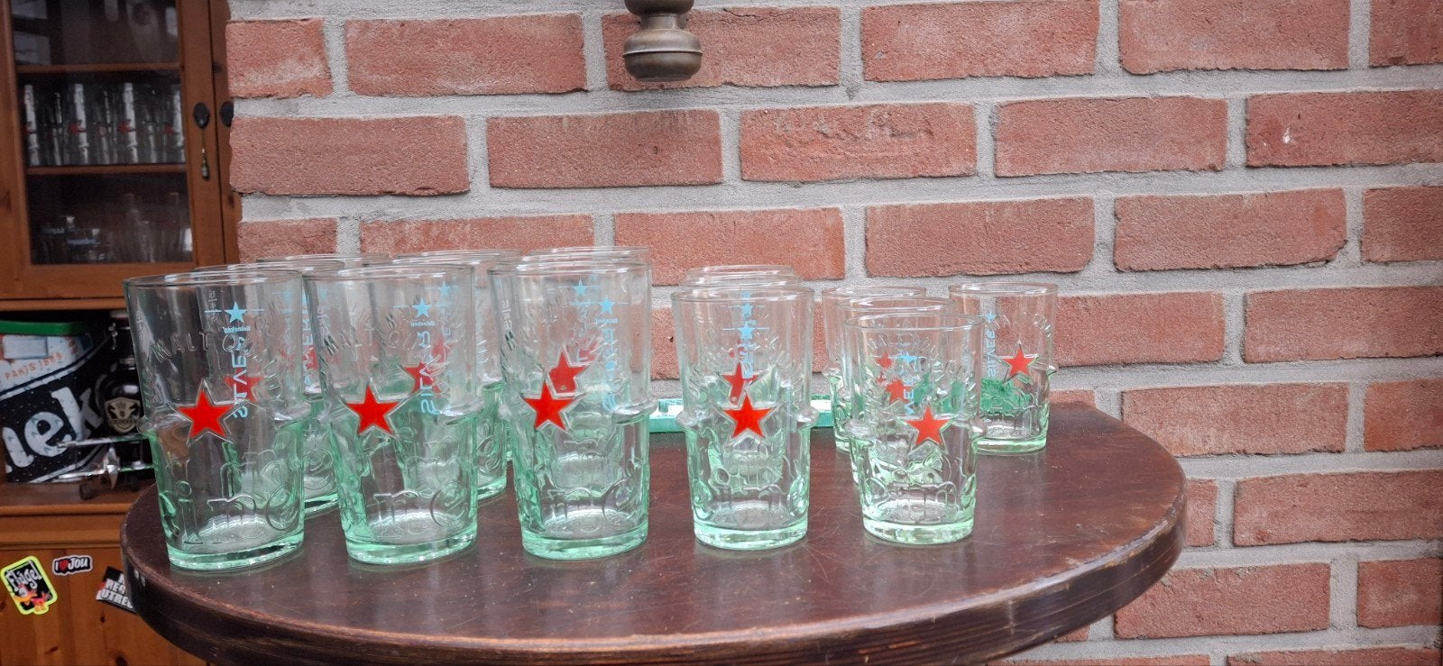Heineken Glazen - Set van 18, Ophalen, Zo goed als nieuw, Glas of Glazen, Heineken