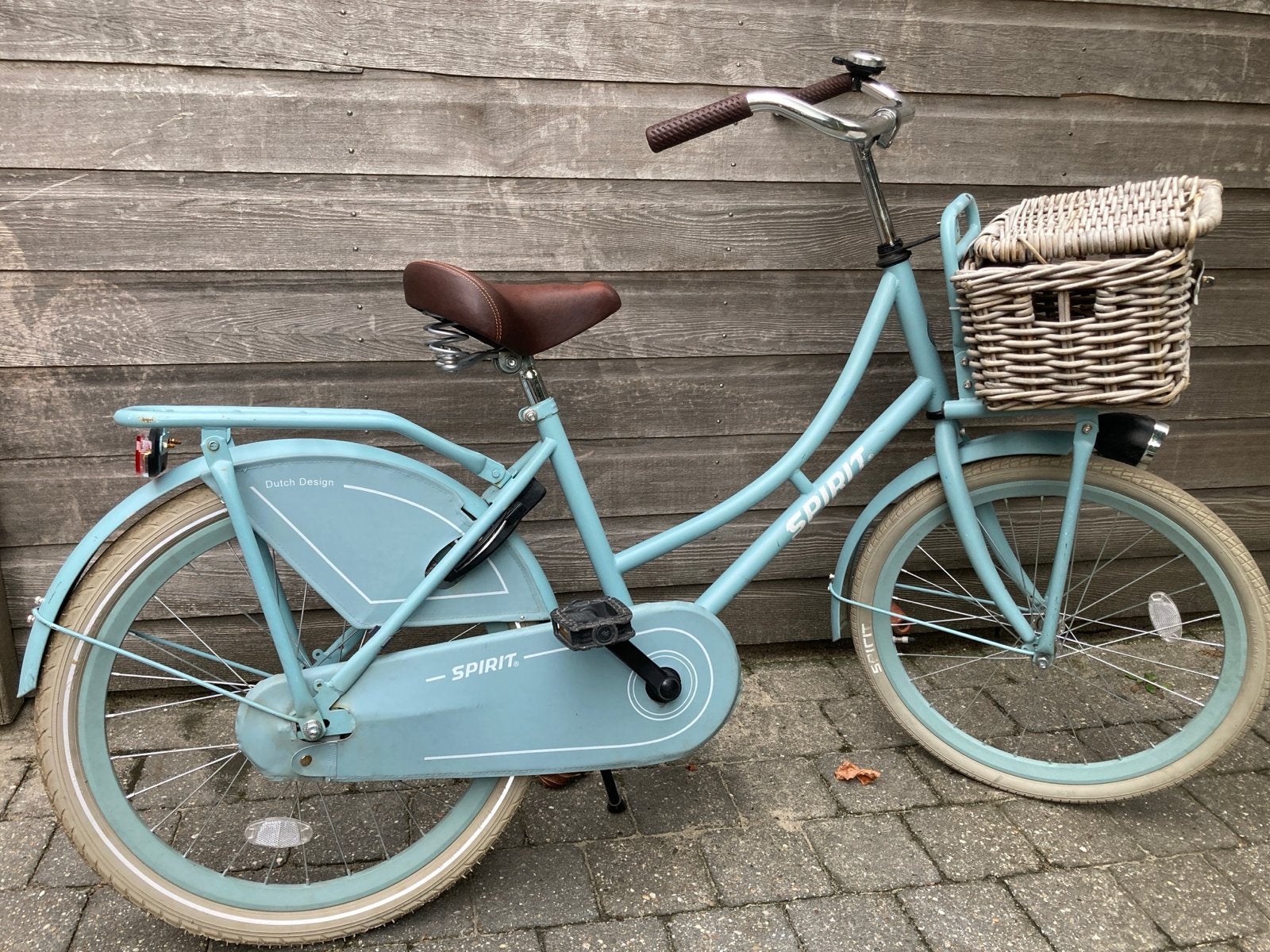 Spirit Meisjesfiets 22 inch met mandje, Ophalen, Gebruikt, Terugtraprem, 22 inch