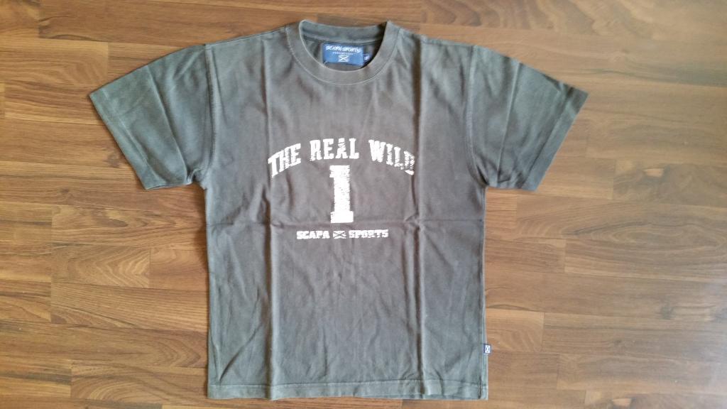 Scapa Sports t-shirt donkerbruin maat 12, Scapa, Ophalen of Verzenden, Zo goed als nieuw, Shirt of Longsleeve